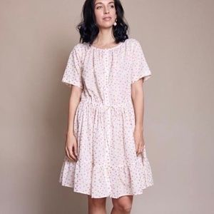 Caron Callahan Uma Dress- Magenta Clipped Dot NWOT (L)